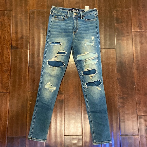 High Rise Patched Skinny Jeans - Picture 1 of 3